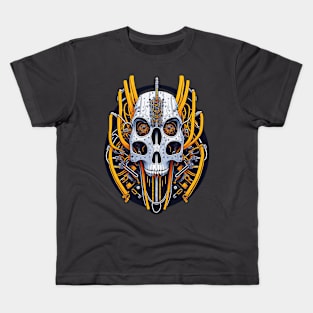 Mecha Skull S02 D84 Kids T-Shirt